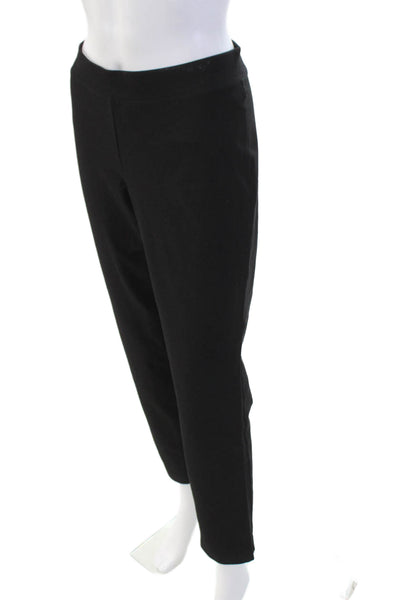 Eileen Fisher Womens Stretch Casual Mid-Rise Tapered Pants Black Size S