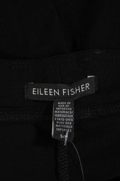 Eileen Fisher Womens Stretch Casual Mid-Rise Tapered Pants Black Size S