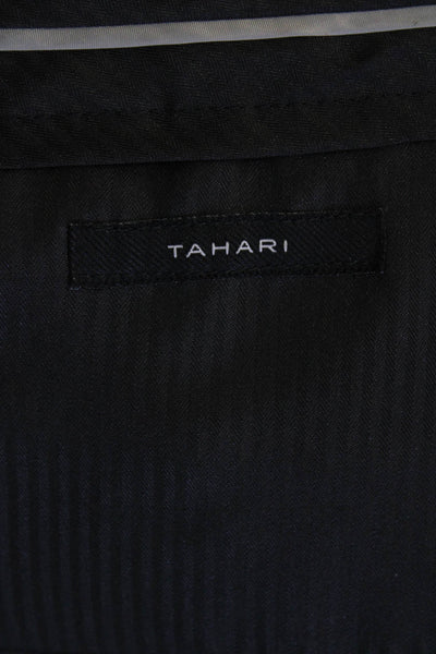 Tahari Mens Slim Fit Skinny Leg Flat Front Dress Pants Black Size 34X30