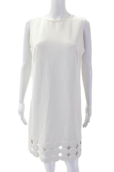 Escada Womens Sleeveless Knee Length Shift Dress Eggshell White Size EUR 38