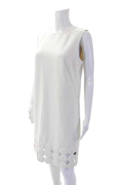 Escada Womens Sleeveless Knee Length Shift Dress Eggshell White Size EUR 38