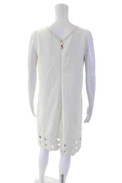 Escada Womens Sleeveless Knee Length Shift Dress Eggshell White Size EUR 38