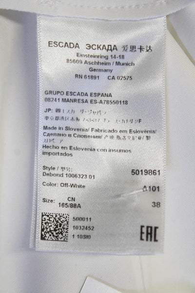 Escada Womens Sleeveless Knee Length Shift Dress Eggshell White Size EUR 38