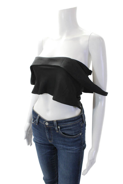 Lioness Womens Cowl Neck Sleeveless Zip Hem Blouse Tank Top Black Size S