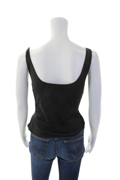 Lioness Womens Cowl Neck Sleeveless Zip Hem Blouse Tank Top Black Size S
