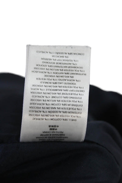 Michael Michael Kors Womens Back Zip Crew Neck Knit Sheath Dress Navy Size 0