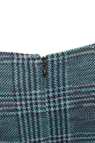 Nanette Lepore Womens Plaid Long Sleeve Sweetheart Peplum Dress Green Size 10