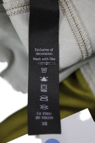 Lululemon Mens Abstract Print Drawstring Waist Shorts Green Size Extra Large