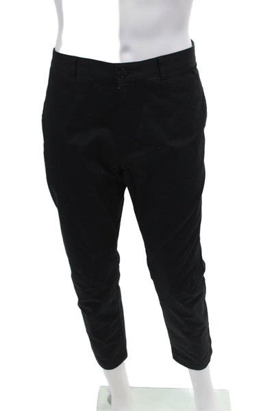 Theory Men's Straight Leg Hook Closure Flat Front Dress Pants Black Size 36