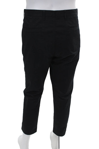 Theory Men's Straight Leg Hook Closure Flat Front Dress Pants Black Size 36