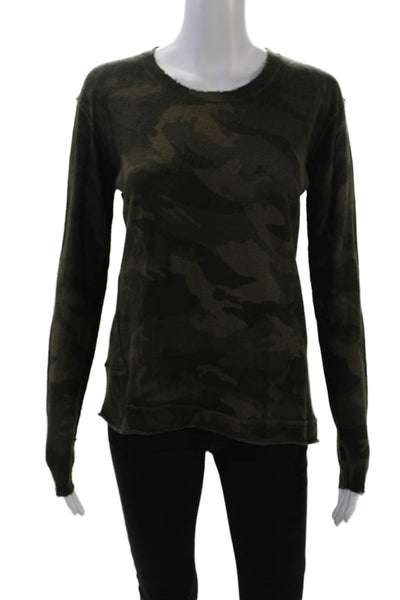 Generation Love Women's Long Sleeves Round Neck Camouflage Sweater Size XS