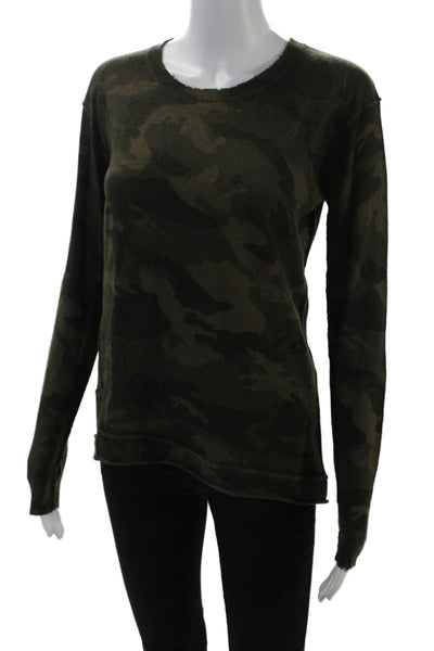 Generation Love Women's Long Sleeves Round Neck Camouflage Sweater Size XS