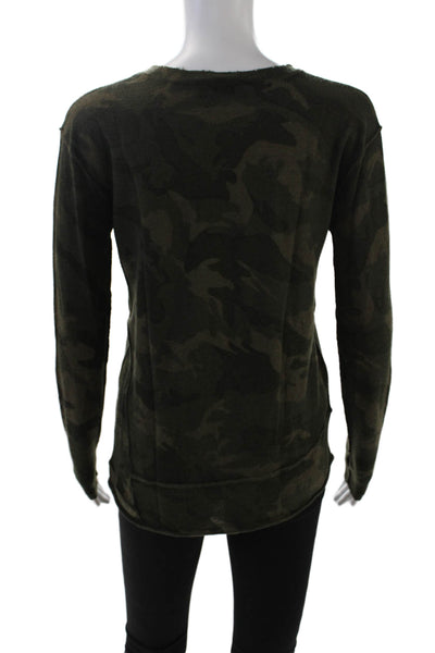 Generation Love Women's Long Sleeves Round Neck Camouflage Sweater Size XS