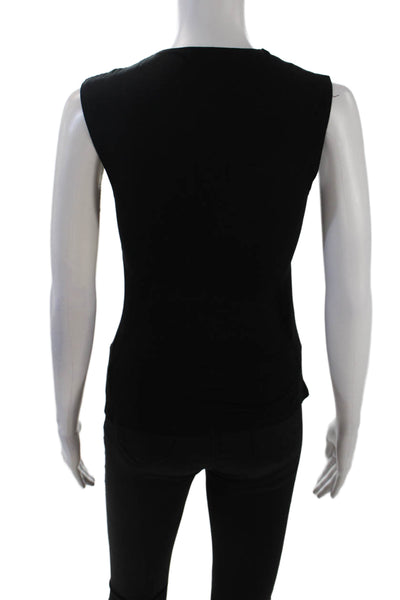 Kokun Women's Round Neck Long Sleeves Waffle Knit Pullover Sweater Black Size XS