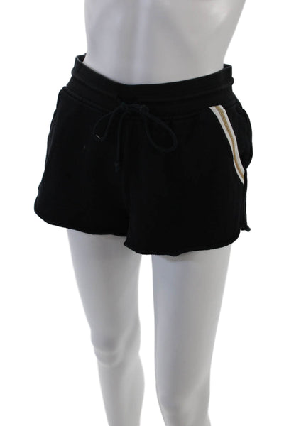 Joie Women's Drawstring Waist Pockets Roll Hem Casual Shorts Black Size XS