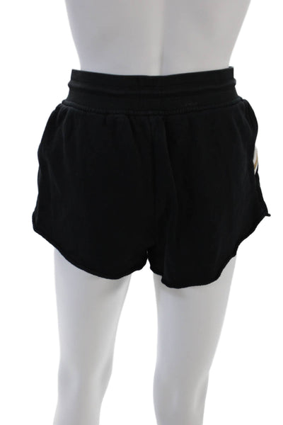 Joie Women's Drawstring Waist Pockets Roll Hem Casual Shorts Black Size XS