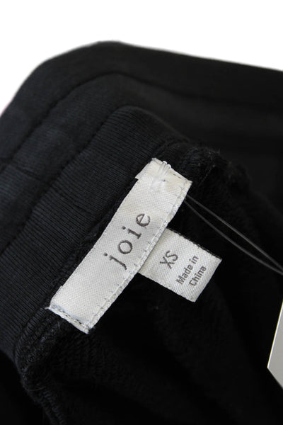Joie Women's Drawstring Waist Pockets Roll Hem Casual Shorts Black Size XS