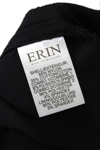 ERIN Erin Fetherston Women's Short Sleeves Lace Trim Shorts Romper Black Size 0