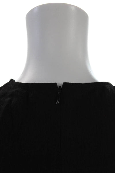 Vanessa Bruno Women's Sleeveless Round Neck Wrap Ruched Mini Dress Black Size 36