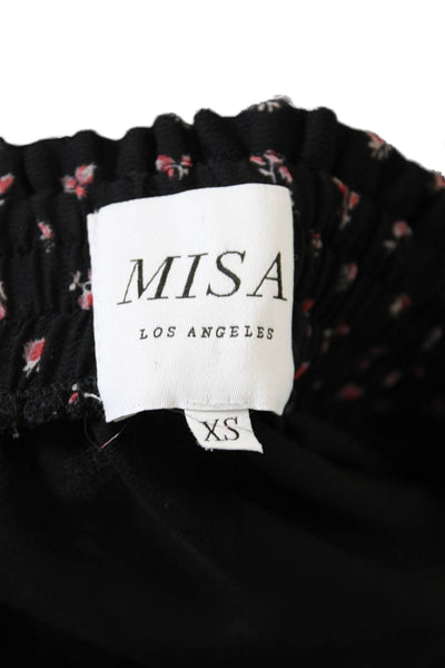 Misa Women's Elastic Waist Tiered Ruffle Lined Flare Mini Skirt Floral Size XS