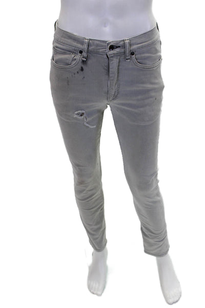 Rag & Bone Mens Cotton Five Pocket Button Closure Slim Fit Jeans Gray Size 29X32