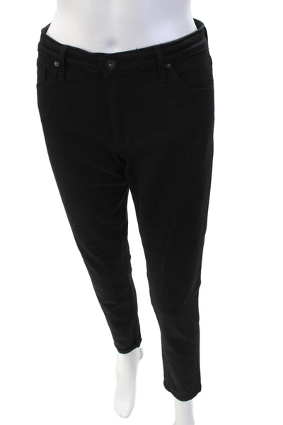 AG Adriano Goldschmied Womens The Prima High Rise Cigarette Leg Jeans Black Size
