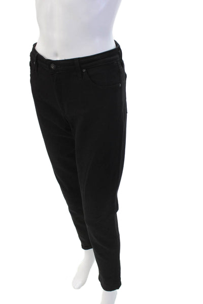 AG Adriano Goldschmied Womens The Prima High Rise Cigarette Leg Jeans Black Size
