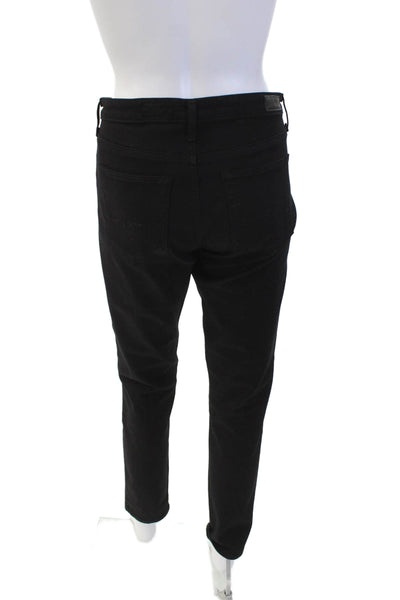 AG Adriano Goldschmied Womens The Prima High Rise Cigarette Leg Jeans Black Size