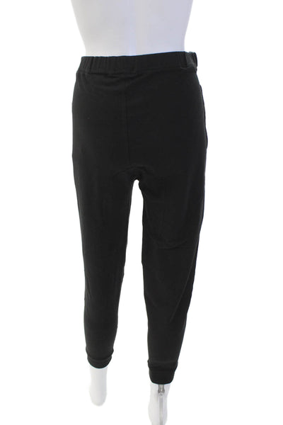 Patrick Assaraf Womens High Rise Sweatpants Black Cotton Blend Size Small
