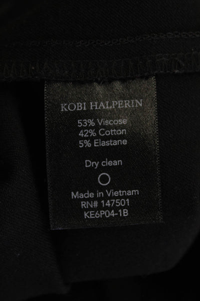 Kobi Halperin Women's Elastic Waist Straight Leg Pull-On Pants Black Size XS