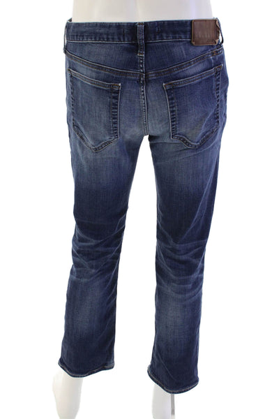 Joes Jeans Mens Cotton Blend Straight Leg Zip Fly Relaxed Jeans Blue Size 32