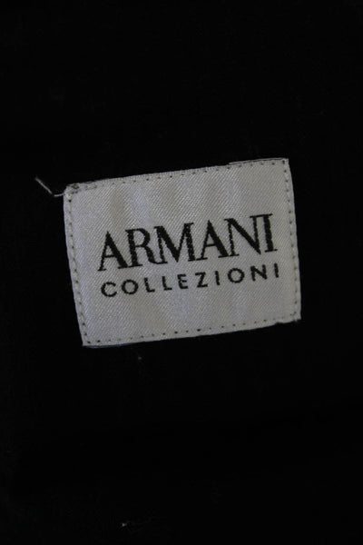 Armani Collezioni Mens Creased Straight Leg Dress Pants Gray Wool Size 36