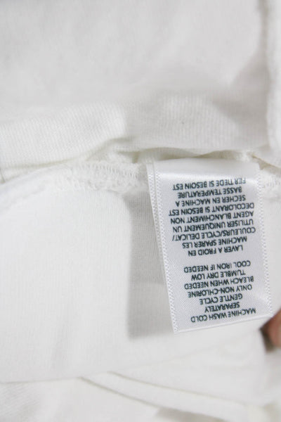 NSF Womens Cotton Elastic Waist Wide Leg Comfort Sweatpants White Size S