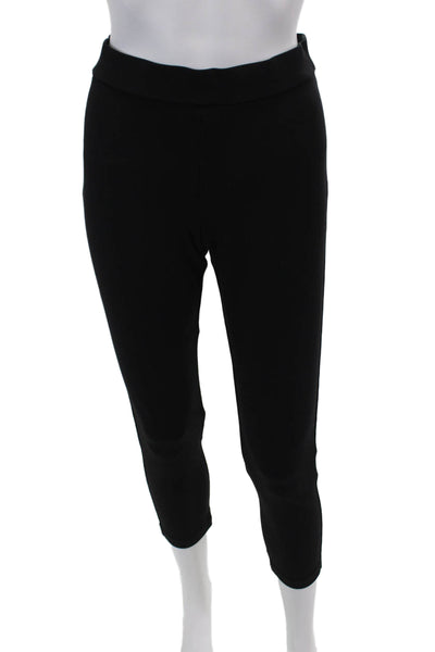 Theory  Womens Solid Elastic Waist Casual Ankle Leggings Black Size L