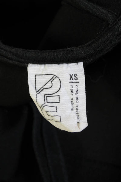 P.E. Nation Unisex Adults Striped Front Pocket Pullover Hoodie Black Size XS