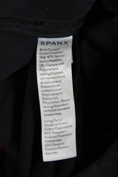 Spanx Womens Stretch Solid Low-Rise Activewear Ankle Leggings Black Size XS