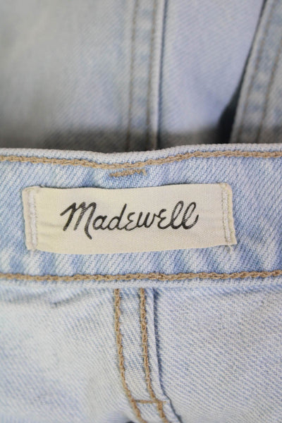 Madewell Womens Cotton Distressed Relaxed Mid-Rise Denim Shorts Blue Size 23