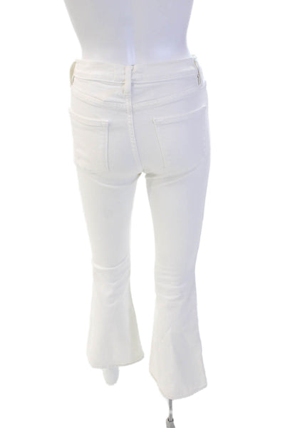 Frame Denim Womens Cotton Denim Mid-Rise Five Pocket Flared Jeans Blue Size 25