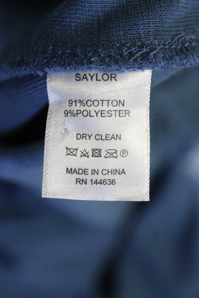 Saylor Womens Cotton Sleeveless Scoop Neck Tassled Mini Dress Blue Size S