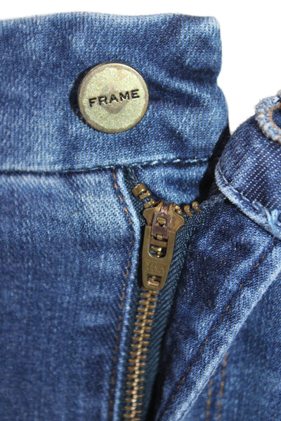Frame Denim Womens Cotton Dark Wash Mid-Rise Cropped Bootcut Jeans Blue Size 29