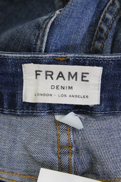 Frame Denim Womens Cotton Dark Wash Mid-Rise Cropped Bootcut Jeans Blue Size 29