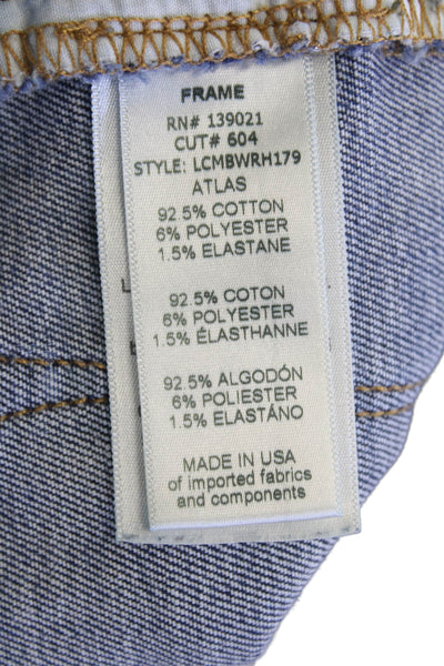 Frame Denim Womens Cotton Dark Wash Mid-Rise Cropped Bootcut Jeans Blue Size 29