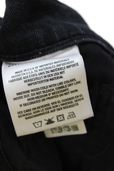 Citizens of Humanity Womens Cotton Denim Mid-Rise Tapered Jeans Black Size 27