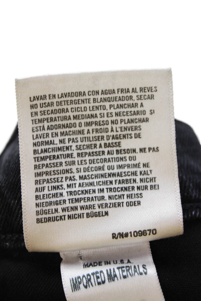 Citizens of Humanity Womens Cotton Denim Mid-Rise Tapered Jeans Black Size 27