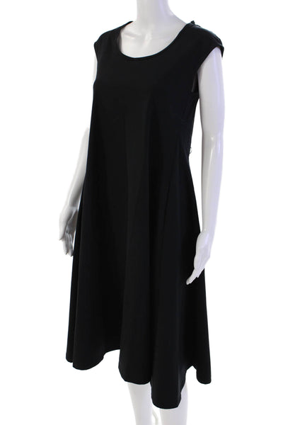 Uniqlo Womens Ultra Stretch A-Line Short Sleeve Flare Dress Black Size S