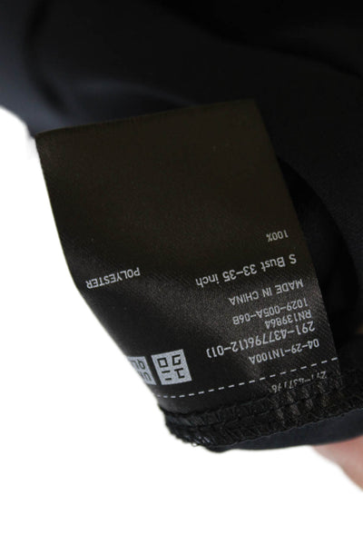 Uniqlo Womens Ultra Stretch A-Line Short Sleeve Flare Dress Black Size S