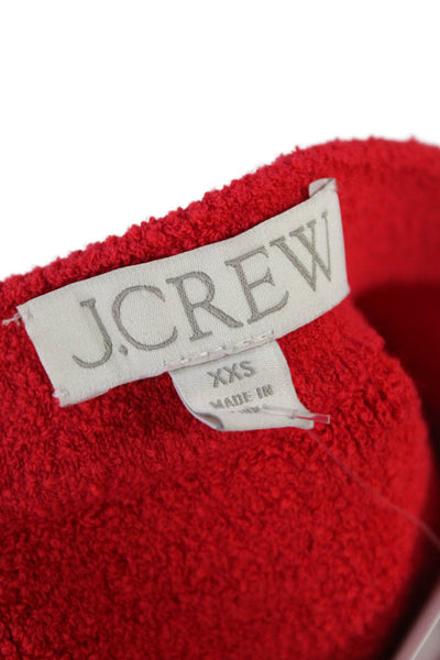 J Crew Womens Cotton Stretch Button Detail Pull-On Mini Skirt Red Size 2XS