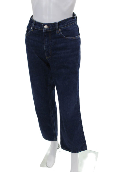 Arket Women's Midrise Five Pocket Dark Wash Straight Leg Denim Pants Size 28