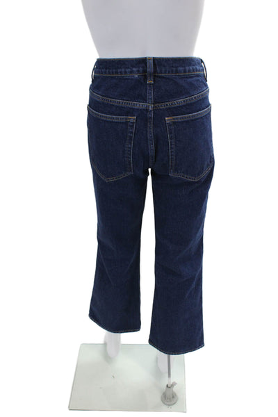 Arket Women's Midrise Five Pocket Dark Wash Straight Leg Denim Pants Size 28