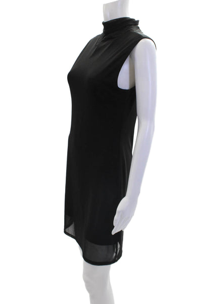AFRM Womens Mesh Sleeveless Mock Neck Cutout Bodycon Dress Black Size M